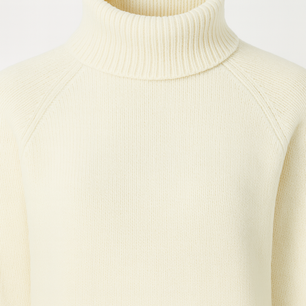 A long-sleeve top with a round neckline, shown in a plain solid design.